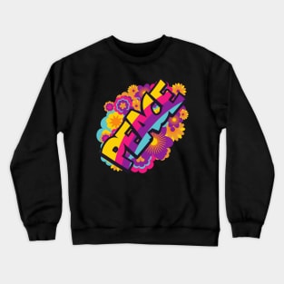 Retro Hippie Peace Crewneck Sweatshirt